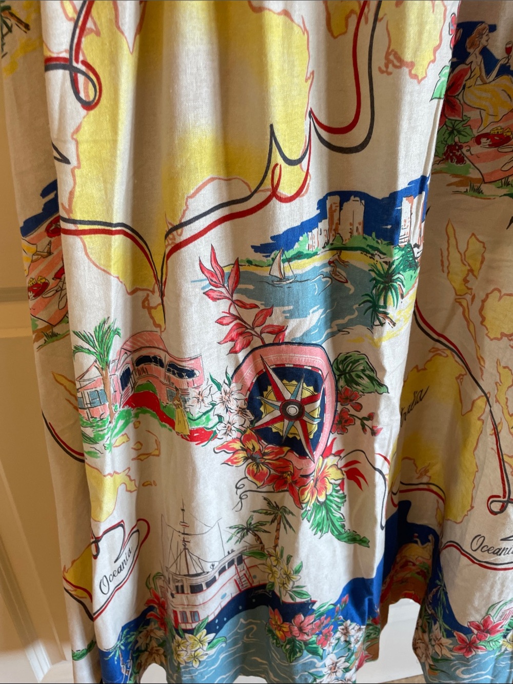 Christian Lacroix NWT Blue Multicolor Tropical Tiered Maxi Dress - Picture 7 of 11